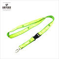 Lanyard de satén de doble capa personalizada con logotipo impreso